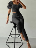 Summer Fashion Temperament Short-Sleeved Suit Women's