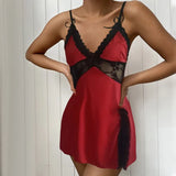 Women's Sexy Sling Lace Low-Collar Pyjamas Bursts Direct