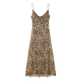 Women's Clothing 2025 Spring New Street Fashion Mesh Animal Print Sling