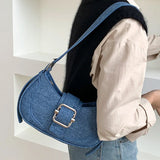 Buckled Strap Pu Leather Shoulder Bag-Outfit