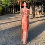 Toloer Style Positioning Print Strapless