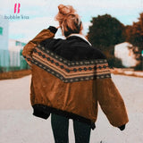 Women Vintage Cotton Jackets Coats Autumn Fashion Clothes Print Outwear Loose Top Bohemian Long Sleeve Female Elegant