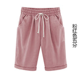 Toloer Sister Summer Dress Casual Pants Female Five Minute Pants Thin Money Outside Wearing Pants Large Size Women's Clothing 200 Catties Fat Mm Loose