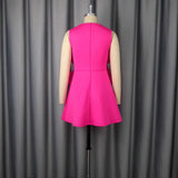 Temperament Round Collar Sleeveless Dress Three-Dimensional Flower A Set Up A Famous Party Evening Dress Dress