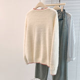 Toloer Spotted Dog Watery Wool Sweater Women Winter Soft Languid Horse Hair Long Knitted Blouse Autumn And