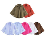 Homemade New Women's Classic Fashion Wide Sleeves Prefectural Shirt