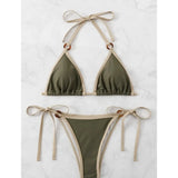 Toloer New Sexy Solid Color Split Bikini Sling Women's