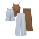 Homemade New Women's Seam-Cheaded Belt Belt Belt High-Waisted Straight