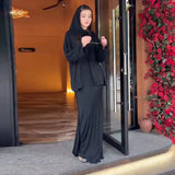 New Women's Long-Sleeved Casual Solid-Colored Loose Long Dress Comfortable