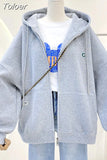 Sweater Women Long-Sleeve Hooded Jacket Zipper Soft Simple Korean Long-Sleeved Hooded Cardigan Sweatshirt