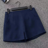 Toloer White Suit Shorts Female Black Summer Thin 2024 New Loose High-Waist A-Line Casual Wide-Leg Hot Pants-Outfit