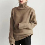 Sweater Women Winter Korean Retro Loose Languid Languid Temperament Simple Thick Pit Strip Bottom Knitting