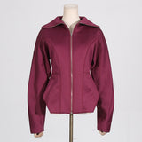 Toloer Female Autumn 2024 New Comfortable Leisure Personality Cut Slim Senior Sense Women's Jacket Short Jacket-Outfit
