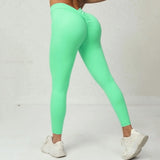 Toloer Embarrassment Line Peach Hip Fitness Yoga Pants V Waist Hip Tight Sports Pants-Outfit