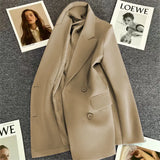 Tidal Suit Jacket Woman 2025 Spring And Autumn New Design Sense Fashion Double Buckle Niche Suit