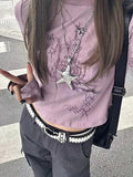 grunge long sleeve shirt with graphic