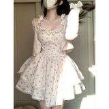 Pure Lusty French Slings Crumb Dress Summer Sweet Hot Baboon Princess Design Short Dress