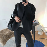 Short Woolen Suit Coat Women Winter Non-Mainstream Wool Circular Lower Hem Cocoon Wool Coat