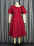 New Tihua Fabric Flower Dress African Grand A Dress