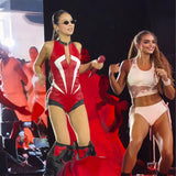 Summer New Women's Clothing Jennie The Same Hot Locomotive Wind Bump Splicing Design Tight-Up Uniformed