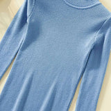 Turtleneck Pullovers Sweaters Women 2022 Autumn Winter Primer Shirt Long Sleeve Short Slim-fit tight Jumper Tops