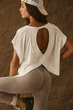 Women's Clothing 2025 New Women's Back Sports Yoga T-Shirts Are Relaxed And Casual