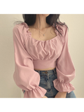 Blouse French Elegant Sweet Jumper 2023 New Korean Cute Age Reduction Retro Bow Top Fashion Trend Versatile Female Wear-Outfit