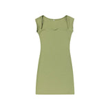 And Summer 2025 New Women's Sexy Night Club Skirt Sleeveless Knitted Bag Sling Dress