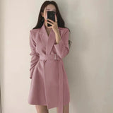 Toloer Celebrity Small Suit 2024 New Coat Female Spring And Autumn Korean Version Of Fried Street Design Sense Small Long Suit Female-Outfit