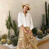 2025 New Design Long-Sleeved Shirt Women's French White Loose Women's Shirt Women's