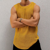 Men's Summer Thin Knitted Vests Men's Casual Solid Color New Knitwear