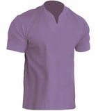 Men's Fitness Plus-Size Sports T-Shirt Men's Elastic Cotton Pocket Short-Sleeved Summer V-Neck Polo