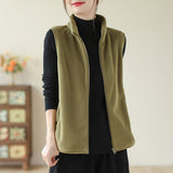 Toloer Autumn And Winter New Mother Dress Rocking Velvet Horse Clip Warm Casual Coat Women Fashion Shoulder Vest