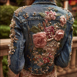 Trend 3D Digital Pattern Printing Fashion High Street Denim Jacket Men And