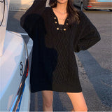Twist Temperamental Sweater Blouse 2024 Autumn And Winter New Soft Wind Loose Sleeve Knitting Outside Women's Wear-Outfit
