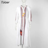 Bahia Maxi Dress Women Summer Fall Long Sleeve Embroidery Vintage Long Dress 2023 Boho Beach Hippie Loose Vestidos