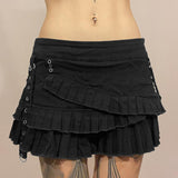 Toloer Street Personality Chicken Eye Low Waist Skirt 2023 Spring / Summer New Hot Girl Style-Outfit