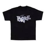 street clothing summer new Y2k women's Bratz rhinestone letter-printed top O-neck vintage casual short-sleeved