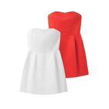 New Women's Fashion Solid Color Sleeveless Sexy Chest-Widthed