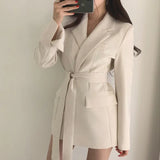 Toloer New 2024 Autumn Beige Jacket Pendant Feeling Suit-Outfit