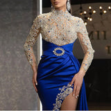 New Evening Dress Ebay Women's Blue Sprinkled Gold Collar Dress Dress Dress Dress