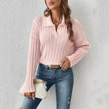New Autumn And Winter Knitted Shirt Fashion New Casual Collar Sweater