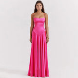 Satin Back Tie-Up Maxi Dress-Outfit