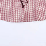 Homemade New Women's T-Shirt With Sleuish Small Plaid Trim