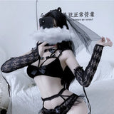Cloud Lingerie Lady Bridal Glove Seduction Web Of Brothed With Finger Sleeve Spider Lace