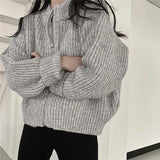 Solid Color Zip Up Cardigan-Outfit