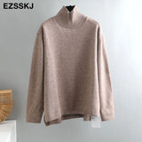 Autumn Winter O-NECK oversize thick Sweater pullovers Women 2021 loose cashmere turtleneck Sweater Pullover female Long