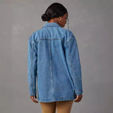 Toloer Retro Light Color Heavy Industry Wash Denim