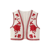 Embroidered Open Tao 2025 Vest National Style Summer Multi-Color Vest Women's