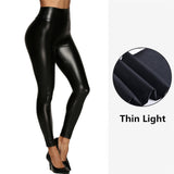 High Waist Leather Stretch Hip Bright